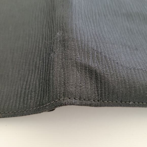 Givenchy Vintage Wallet Black Bifold Logo Large Checkbook Unisex Slim Leather - Picture 11 of 11